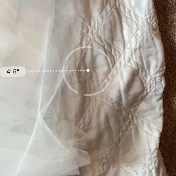 Crystal Beaded Long Wedding Dress Strapless Sleeveless Size 2 New - Picture 11 of 16